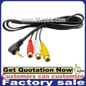 <span class=keywords><strong>Double</strong></span> isolation prix concurrentiel 3.5mm mâle stéréo <span class=keywords><strong>jack</strong></span> à 3 <span class=keywords><strong>rca</strong></span> femelle bouchons câble de la chine - Product Image 1