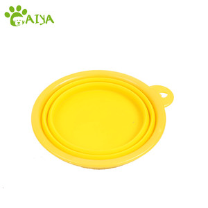 Campione gratuito <span class=keywords><strong>tasca</strong></span> pieghevole in Silicone da viaggio cibo per animali ciotola per cani da viaggio pieghevole in Silicone da 350ml ciotole e mangiatoie per animali domestici 100 pezzi arrotondati - Product Image 5
