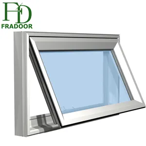 Auvent en aluminium, fenêtre d'air pour maison en verre trempé, Double verrière