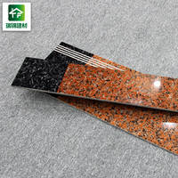 Carrelage en porcelaine rouge mexicain antidérapant pour escalier, aspect granit, 1200x300, poli et flammé, pour escalier intérieur