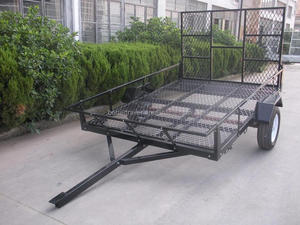 Remorque tandem ATV enduite de puissance d'approbation de DOT de norme américaine, remorque utilitaire de rampe - Product Image 2