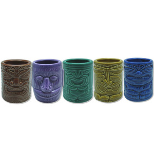 Tasse Tiki en céramique gaufré, verres à vin, haute qualité, 2oz - Product Image 2