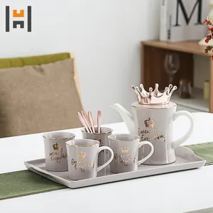 现代设计独特的6件瓷制茶具批发价格