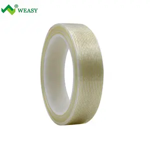 Ruban adhésif auto-adhésif en PET monofilament <span class=keywords><strong>WEASY</strong></span> Economy 140um, renforcé, à base de caoutchouc thermofusible, antistatique, simple face, pour la fermeture des sacs - Product Image 1