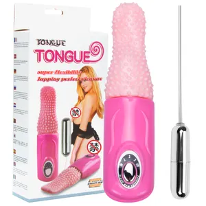 Potente Linguetta flessibile vibratore giocattolo per la donna