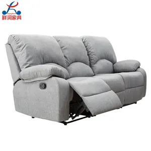 Conjunto de sofás de lujo para sala de estar, Xr-8031-s de buena calidad, con movimiento Popular, reclinable