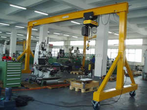 미니 휴대용 단일 거더 갠트리 크레인 1 2 3 5톤 가격 (바퀴 포함) - Product Image 3