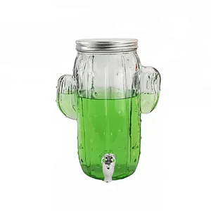 Zibo seatain 3.5L large glass beverage dispenser cool drink jar