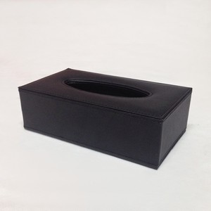 Caja de servilletas de cuero PU con forma de rectángulo gris de moda - Product Image 2
