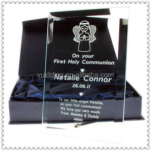 النقش زجاج مشطوف لوحة تذكارية الأولى بالتواصل - Product Image 1