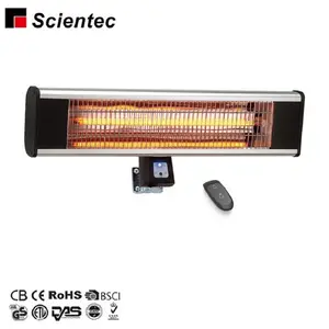 Finest-Quality 1800W With Remote Control Carbon Fiber Electric Radiant Wall Mounted Patio Heater