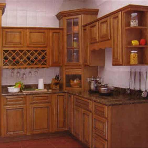 Solid Wood Oak Panda Kitchen Miami Export Standard