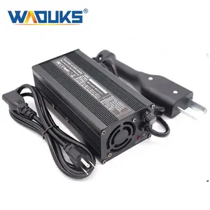 WAOUKS 33.6V 8A Charger 8S 29.6V Lithium Battery Pack Charger With Cooling fan Smart Charge Auto-Stop Aluminum Case