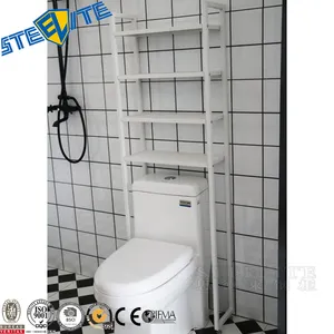 Estante de almacenamiento para baño de 4 capas, estante extensible para inodoro