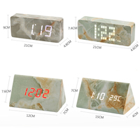 Zogifts créatif électronique intelligent carré LED Cube numérique contrôle du son réveil bois matériel calendriers pour bureau usage domestique