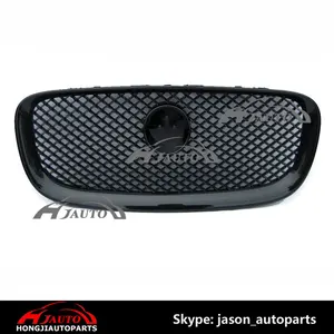 Rejilla frontal Original para Jaguar xf 2012-2014, Cromo Negro Brillante