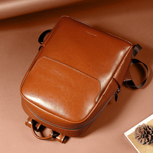Custom <strong>Backpack</strong> Bag Vintage <strong>Real</strong> <strong>Leather</strong> <strong>Backpack</strong> Laptop School Men <strong>Backpack</strong> - Product Image 3