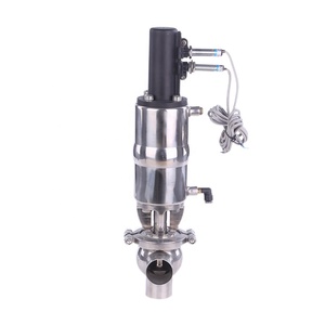 Vệ sinh lớp aseptic thép không gỉ SS316L SS304 20 mô hình L loại apv khí nén Hàn đảo chiều van với 2 công tắc lân cận - Product Image 3