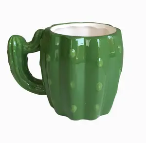 Инновационная керамическая чашка UCHOME С КАКТУСОМ, Кружка для кофе, молока, чая, чашки для питья с ручкой, посуда для напитков для офиса и дома