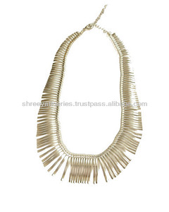 Collar de estilo Vintage de latón, color dorado - Product Image 2