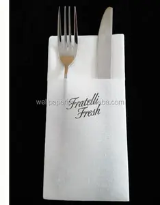 可生物降解的餐具餐巾一次性印花餐巾和餐具纸袋与标志印刷