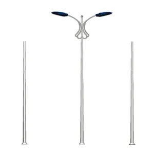 Diseño de base de poste de mástil alto Q235 3m-35m, fabricantes de postes galvanizados, postes de luz de calle