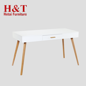 China fabricante fábrica clásico altura ajustable pie Oficina Muebles pu pintura escritorio con patas de roble-9316-S - Product Image 1