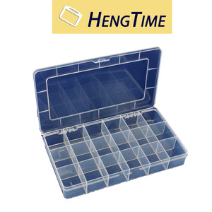 Con <span class=keywords><strong>18</strong></span> <span class=keywords><strong>divisores</strong></span> interior muestra libre disponible pequeño plástico transparente caja de herramientas de costura - Product Image 1