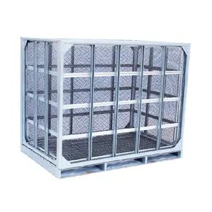 Công Suất Lớn Lưới Lưu Trữ Container Mạ Kẽm Dây Lồng Di Chuyển Hộp