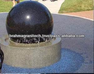 Grande fontaine d'eau élégante en pierre de bloc de granit poli impressionnante caractéristique de l'eau - Product Image 6