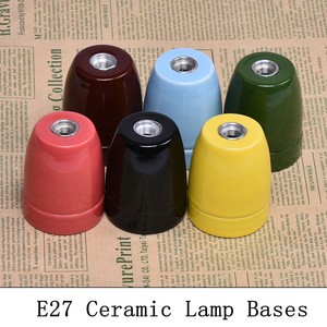 Portalámparas de porcelana colorido decorativo portalámparas de cerámica portalámparas E26 <span class=keywords><strong>E27</strong></span> - Product Image 6