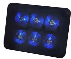 Hot selling M6 PC cooling pad voor laptop usb kabel verstelbare computer cooler pads met 6 fans