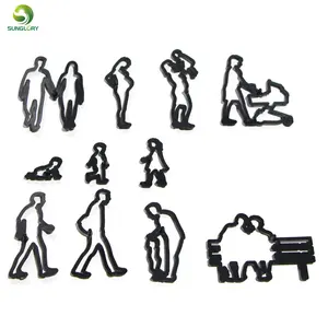 11PCS Famiglia Cookie Cutter di Plastica Persone Donna Uomo Bambini Del Bambino Fondente Della Taglierina di Cottura di Figura Della Torta Della Muffa Della Torta Che Decora Gli Attrezzi