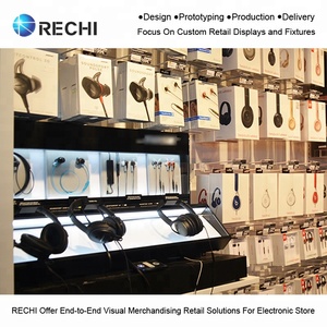 RECHI Custom Counter Consumer elettronica al dettaglio POS espositore <span class=keywords><strong>per</strong></span> Audio prodotto auricolare altoparlante <span class=keywords><strong>Stand</strong></span> di visualizzazione con LCD - Product Image 4