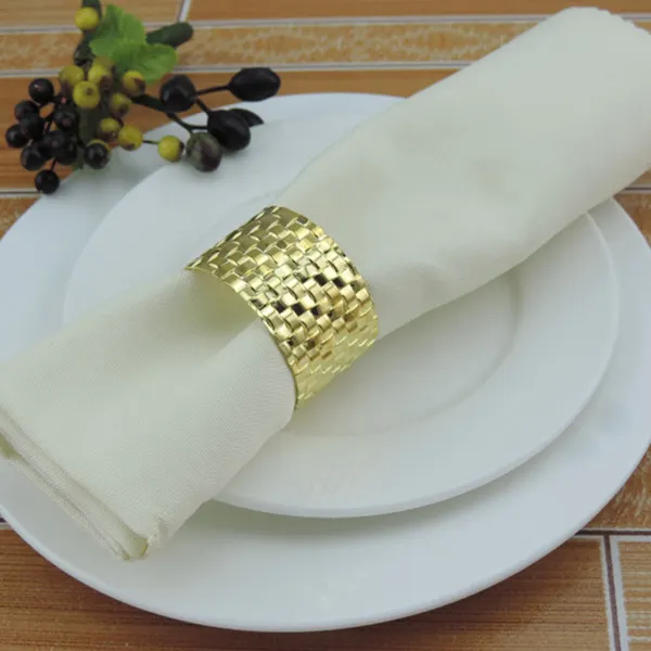 Yiwu Aimee factory directly cheap wholesale gold table dinner napkin rings for wedding decoration(AM-NR02)