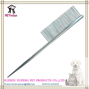 ( m) pr80020 cómodo y de diseño profesional de <span class=keywords><strong>cola</strong></span> de <span class=keywords><strong>milano</strong></span> mango de aceroinoxidable para mascotas peine - Product Image 1