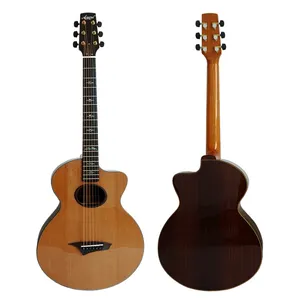 Высококачественная твердая Акустическая гитара Aiersi по лучшей цене, гитара ручной работы