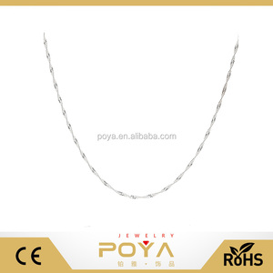 POYA Joyería 2mm Peso Ligero 925 Plata Esterlina Twisted Singapur Cadena del Encintado Italiano Con Anillo <span class=keywords><strong>de</strong></span> Cierre <span class=keywords><strong>de</strong></span> Resorte - Product Image 1