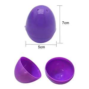 Groothandel Kwaliteit 2.8 inch Gemengde Kleuren PP <span class=keywords><strong>Plastic</strong></span> Eierschaal Paaseieren Klassiek Speelgoed <span class=keywords><strong>Plastic</strong></span> Eiercapsule voor Kinderen - Product Image 2