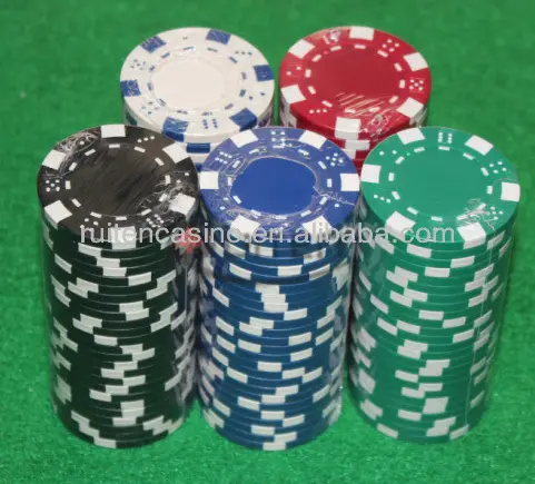 Kustomisasi canggih 11.5g dadu ABS chip Poker untuk Kasino