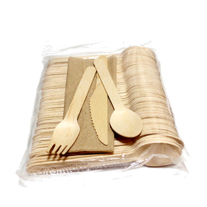 Vajilla <span class=keywords><strong>de</strong></span> madera desechable <span class=keywords><strong>de</strong></span> bambú <span class=keywords><strong>de</strong></span> abedul biodegradable 100% ecológica, juego <span class=keywords><strong>de</strong></span> cubiertos y cubiertos para fiestas y cenas - Product Image 6