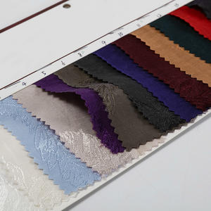 Moda viskon keten pamuk karışımı yaprak desen jakarlı kumaş elbise için - Product Image 5