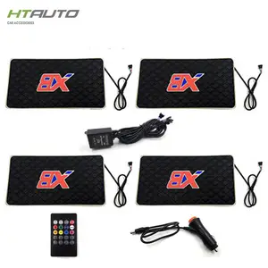 HTAUTO 1 כדי 4 רגל אור RGB Led אור פנים עם צבעוני הסביבה אור רכב