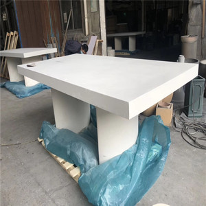 Tavolo e Panca in Cemento Stile Moderno per Esterni, Salotto, Sala <span class=keywords><strong>da</strong></span> Pranzo, Hotel, Scuola o Appartamento - Product Image 6