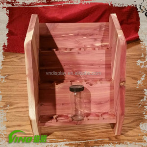 Estante de exhibición de bebidas de madera portátil, compartimentos múltiples ecológicos para soporte de almacenamiento de botellas, soporte de aceite esencial - Product Image 2