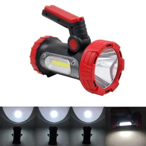 10W Handhold Spotlight Rechargeable USB Search Lamp LED COB High Power Outdoor Hunting Spot Search Light With Power Bank
