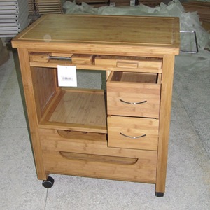 Wooden <strong>Kitchen</strong> <strong>Island</strong> <strong>on</strong> <strong>Wheels</strong> HX1-3467 - Product Image 1