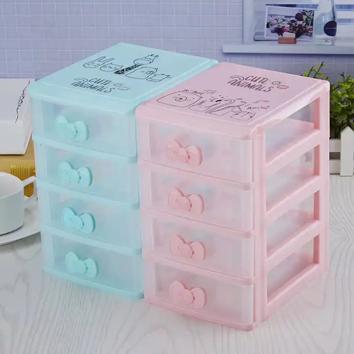 6-Layer Storage Drawers Storage Bins & Boxes Plastic Storage Cabinet Pink