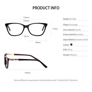 Mô hình mới acetate kính quang học bản lề kính khung kính khung các nhà sản xuất tại trung quốc - Product Image 6