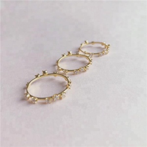 Gemma 925 argento popolare placcato oro moda <span class=keywords><strong>filigrana</strong></span> anelli di diamanti - Product Image 3